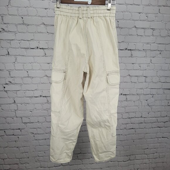 BDG Urban Outfitters Ivory Relaxed Skate Jean High Rise Cargo 25 (25x30) - Picture 2 of 16